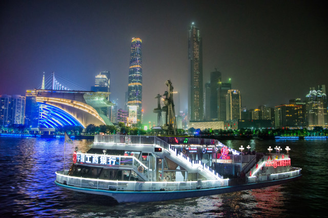 广州夜游珠江游船推荐,广州珠江豪华游轮夜游美景视频