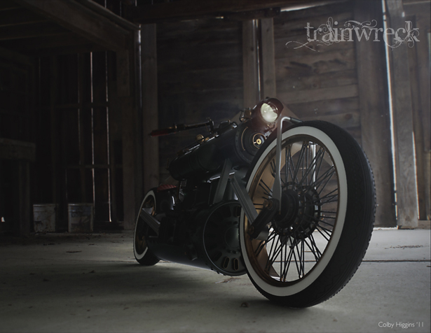 蒸汽朋克风格自行车,蒸汽朋克风自行车