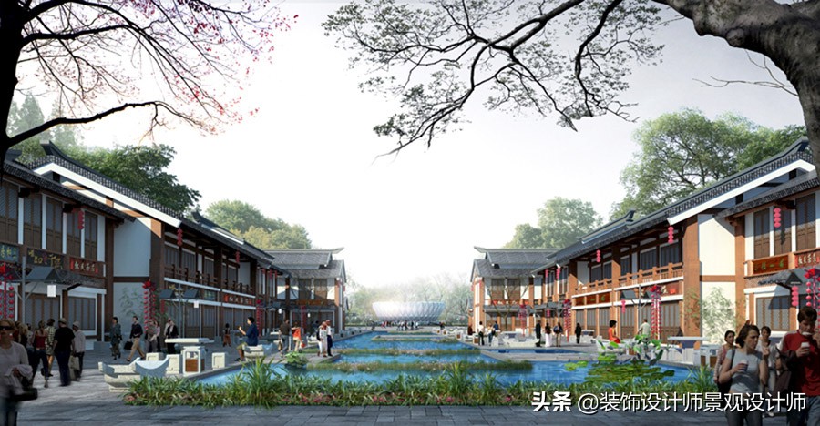 仿古建筑商业街设计图片,古建商业街门楼中式传统仿古大门