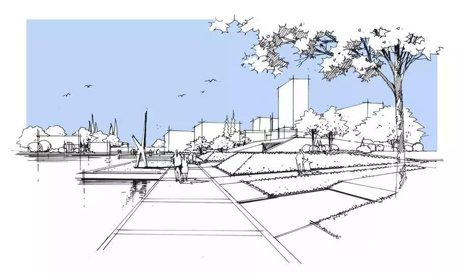 手绘效果图设计详解,干货五幅景观手绘效果图步骤图解