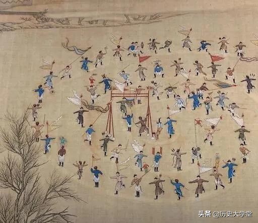 乾隆时期冰上运动,清代的冰嬉图是由什么皇帝参与的