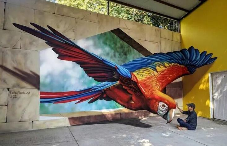 彩绘3d立体墙绘,彩绘墙3d墙绘