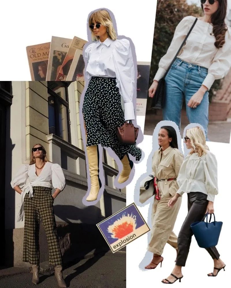 上衣显瘦百搭泡泡袖,洋气显瘦泡泡袖