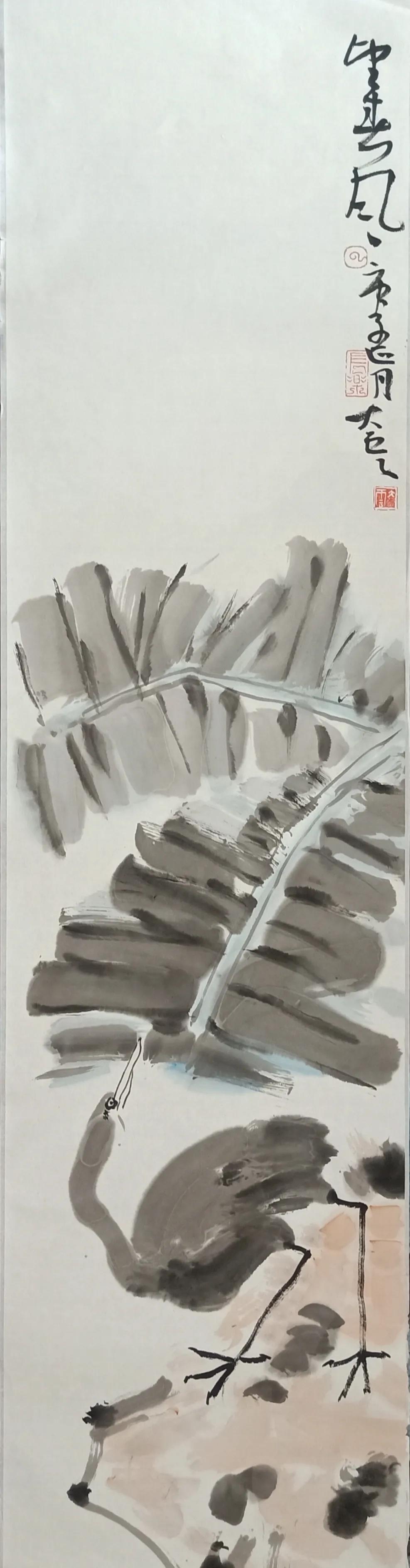 画家段云华的工笔画作品图片,书法大家珍贵挥毫视频