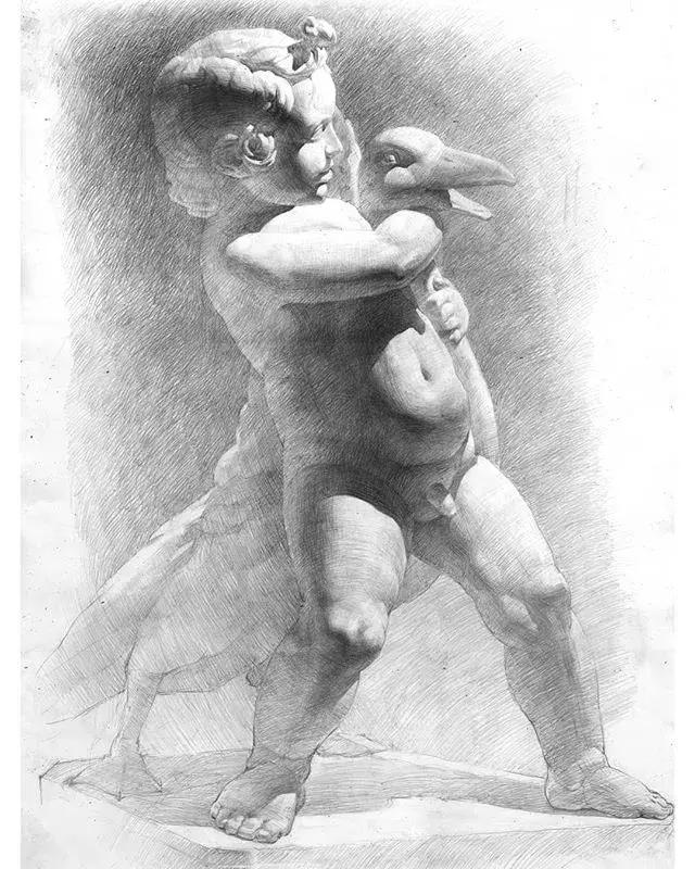 画素描不画脸,画素描总是画不深入