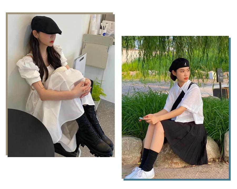 适合圆脸女生戴的冬季帽子,适合女士夏季长脸型戴的帽子