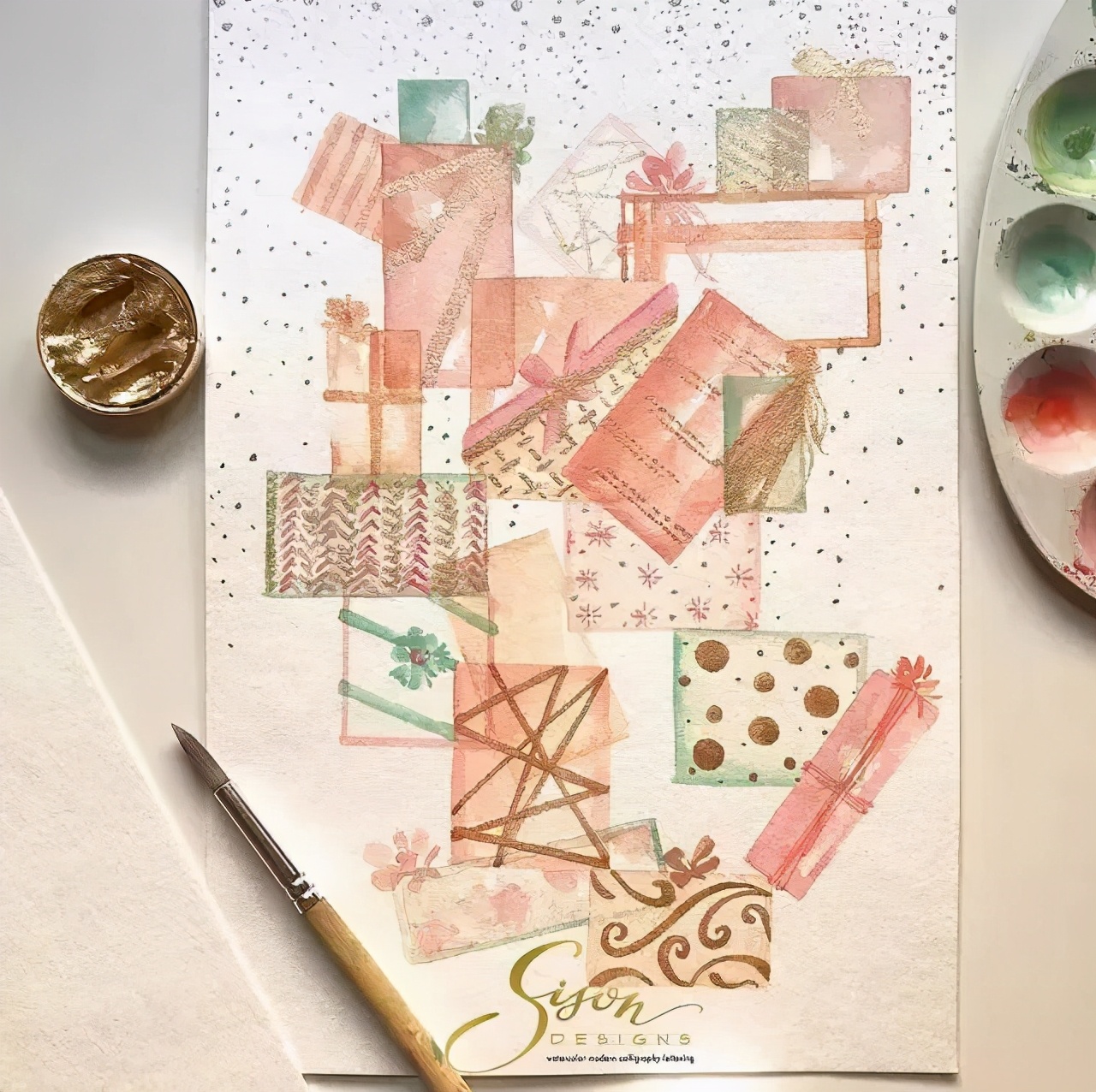 水彩手帐简单教程,水彩笔就能搞定的手账