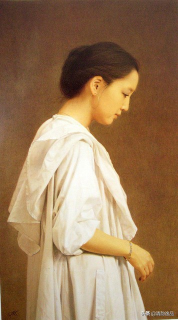 日本画家森本草介超写实油画人物,日本画家森本草介