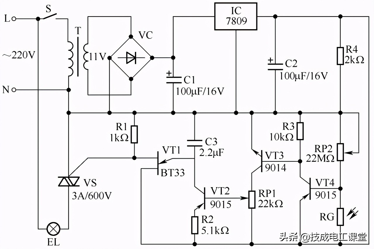 照明三个开关控制一个灯电路图,照明遥控开关的原理图