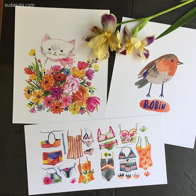 插画师carolyngavin绘画作品,carolyn插画