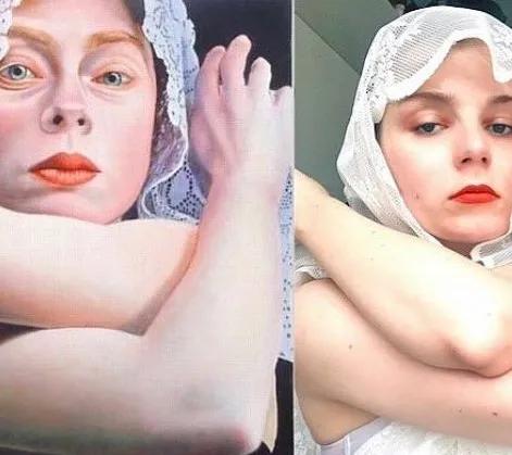 世界名画人物模仿搞笑,外国人恶搞画作