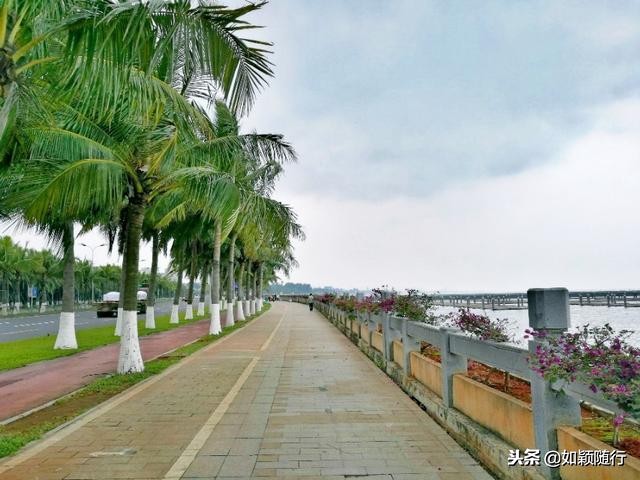 海口西金银广场到西秀海滩位置,海口离市区最近的海滩