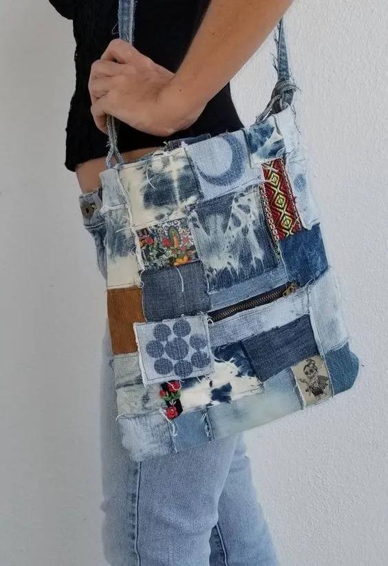 牛仔裤旧了千万别扔,牛仔裤不要扔diy牛仔包颜值很高