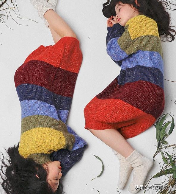 小个子针织毛衣推荐宽松中长款,最新款女士韩版手织毛衣18-21岁穿