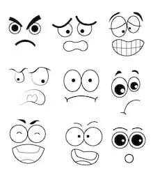 人物漫画简单表情包可爱,漫画中的表情包画法