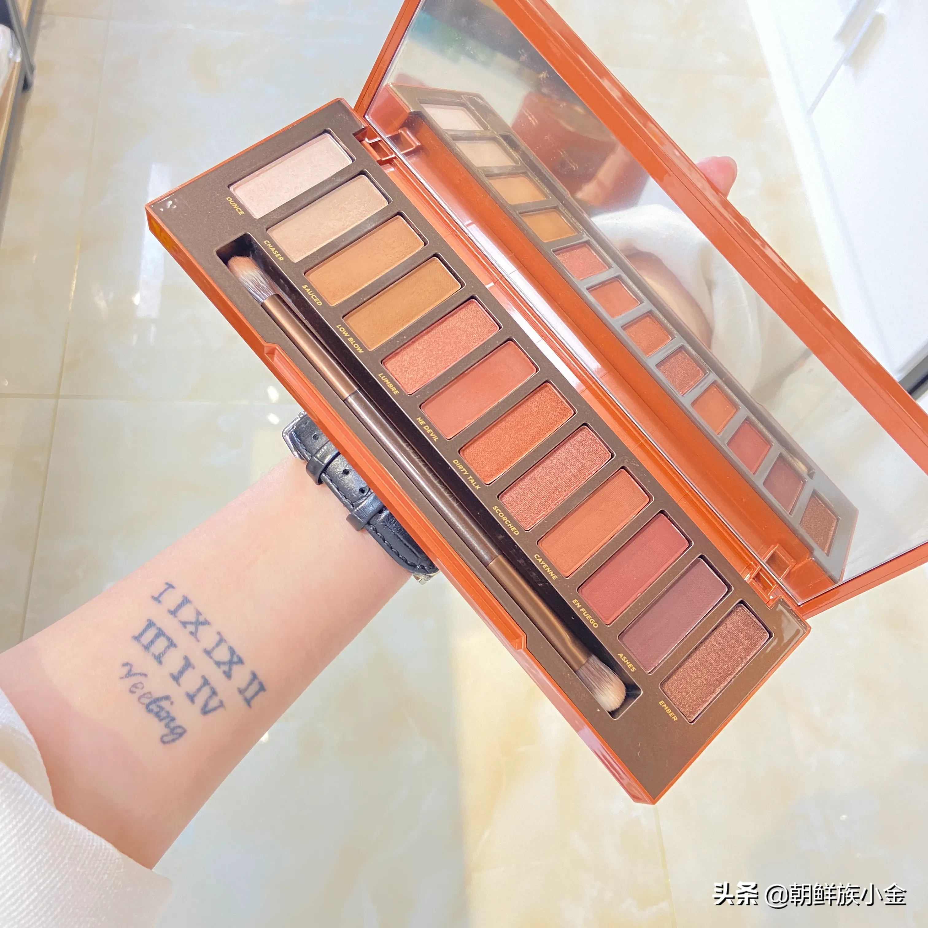 衰败城市柔雾玫瑰盘试色,衰败城市naked3眼影教程