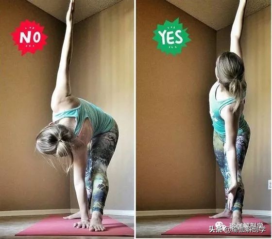 10个最新瑜伽体式正误对比图,瑜伽最容易错的正误对比图
