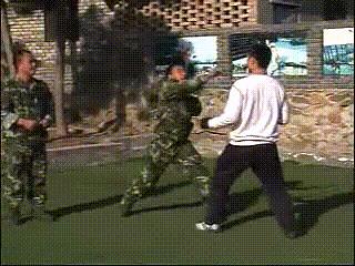 擒拿格斗一招制敌示范教学,一招必杀格斗术教学gif演示
