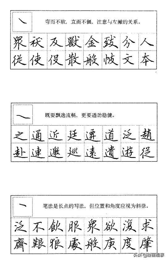 钢笔字写得好看的技巧,钢笔字入门教学点的写法