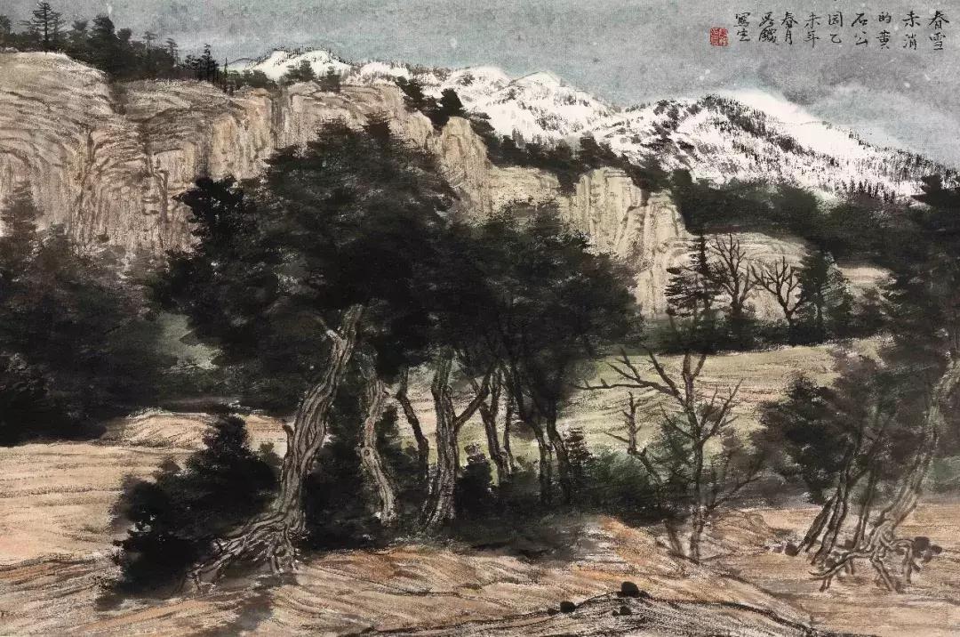 段铁嵩山水画欣赏,段铁山水画作品在京展出