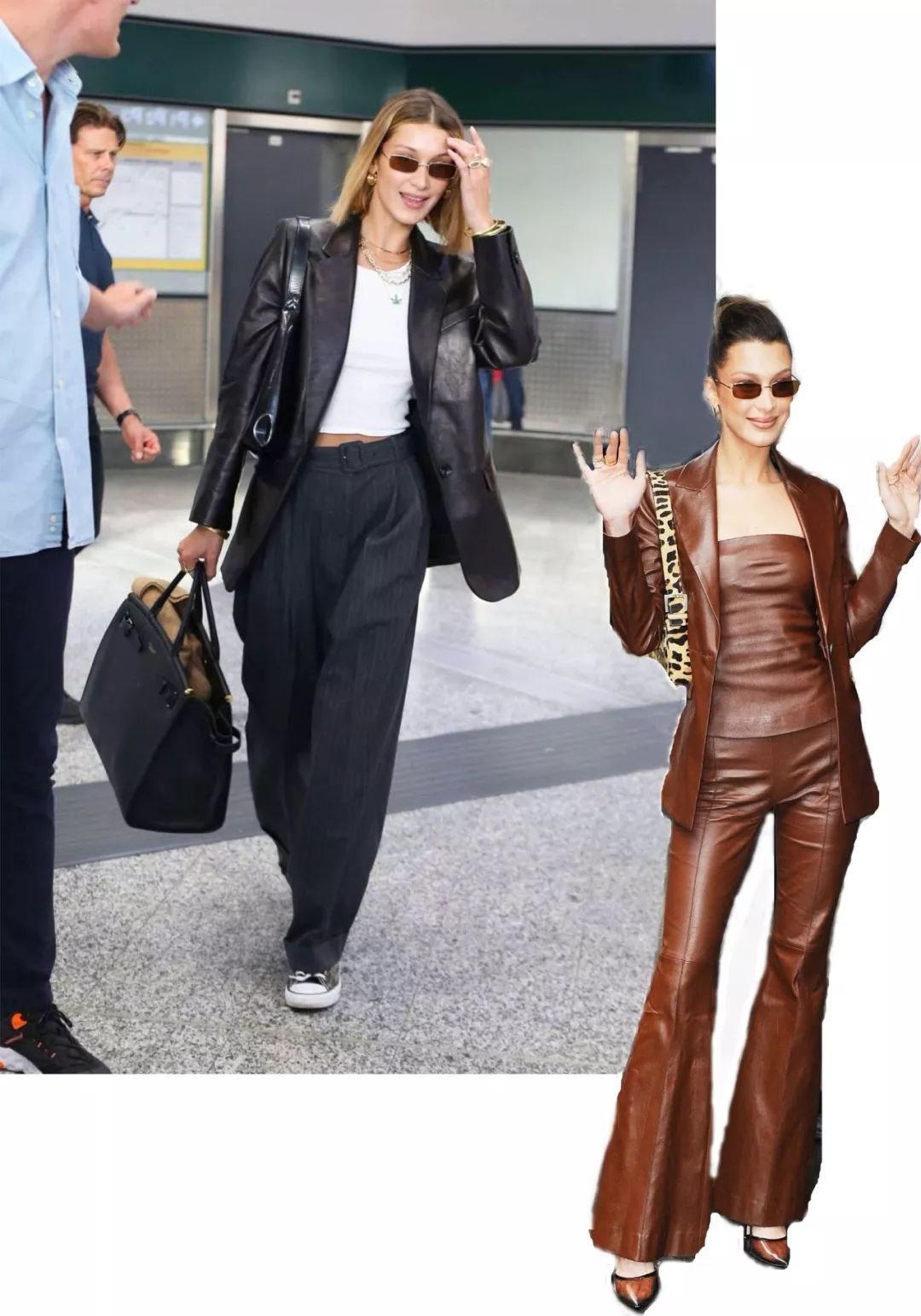 西装款式气场,时尚潮流皮西装