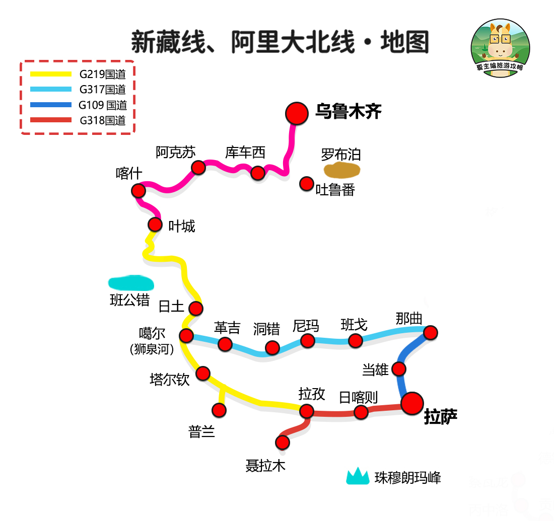 最好走的进藏路线图,探索进藏推荐的8大线路地图