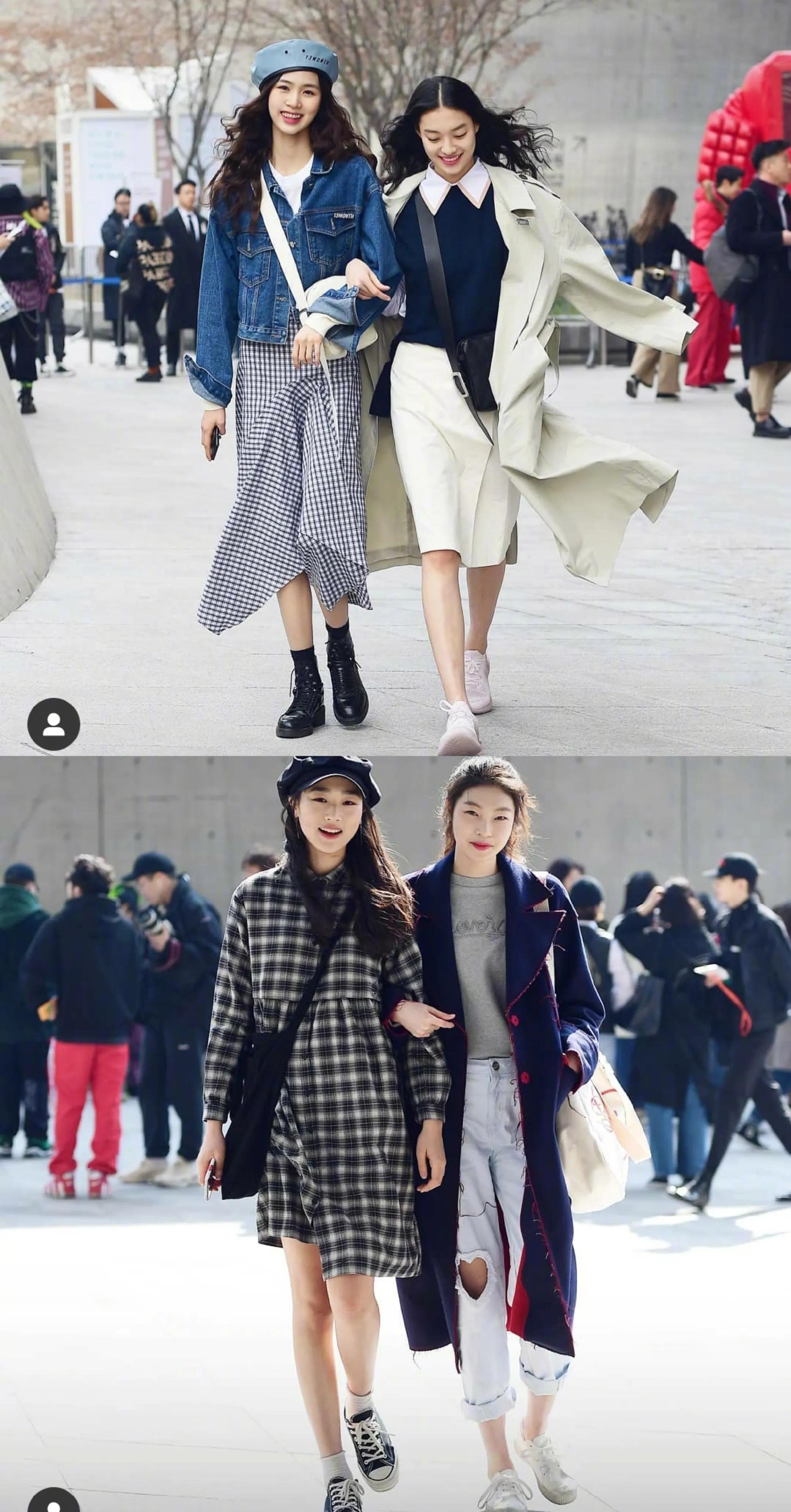 韩国年轻街头穿搭,韩国街头时尚潮流穿搭