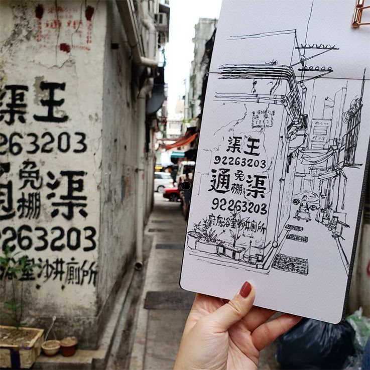 香港大街小巷涂鸦,香港街头涂鸦全景