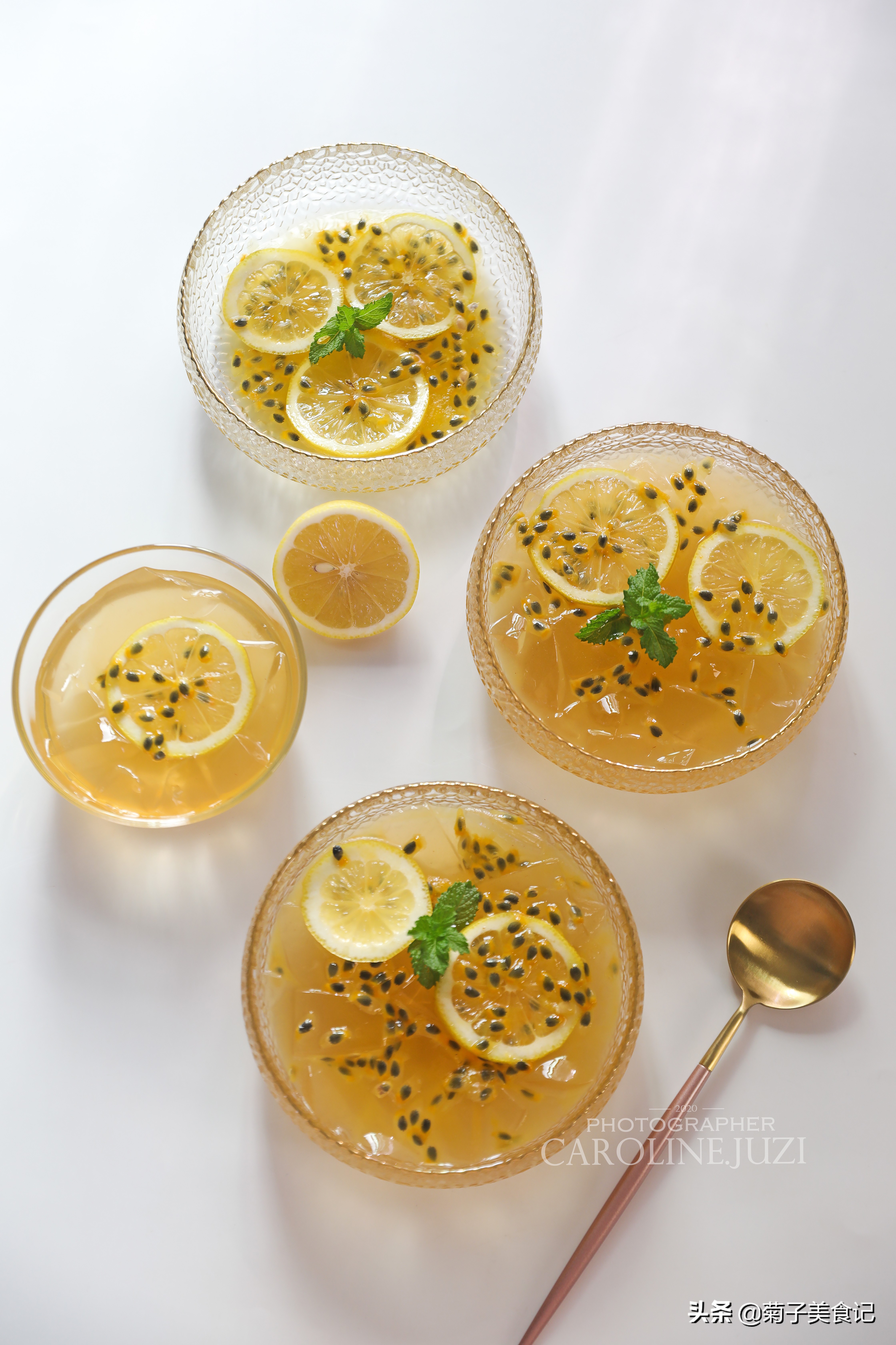 这款蜂蜜柠檬爱玉冻，冰冰凉凉酸甜可口，不愧是宝岛名小吃