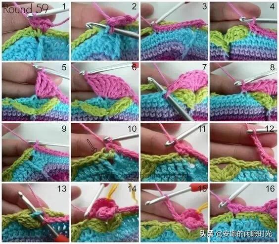 曼陀罗毯子编织教程,苏菲花园曼陀罗毯子钩法高清图解