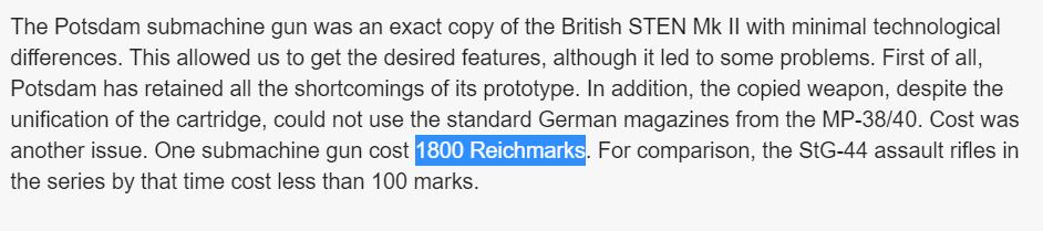 二战时期德国仿制的司登冲锋枪,二战司登式冲锋枪介绍