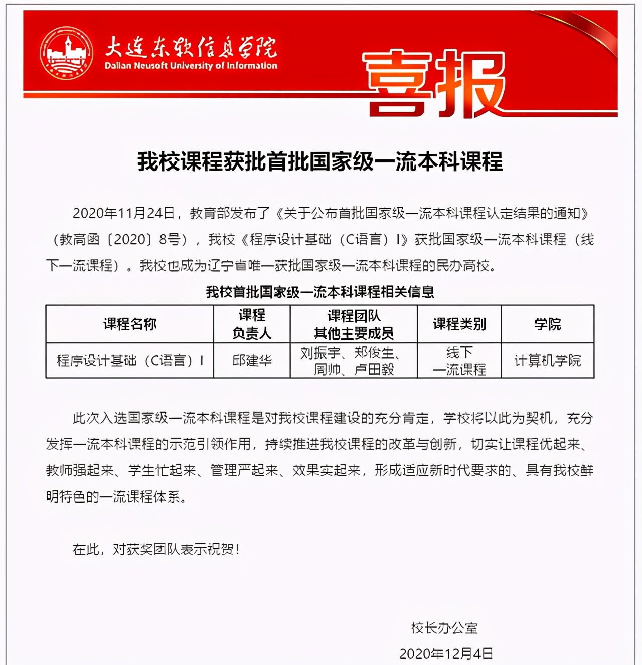 大连东软信息学院应用型本科,计算机科学与技术大连