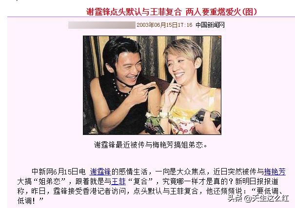 锋菲恋和锋芝恋真实情况,回顾张柏芝和谢霆锋的爱恨情仇