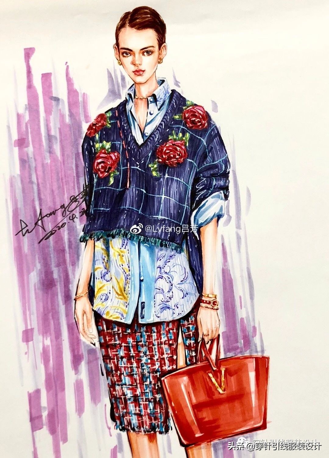 效果图手绘服装,效果图大全70-80平三室