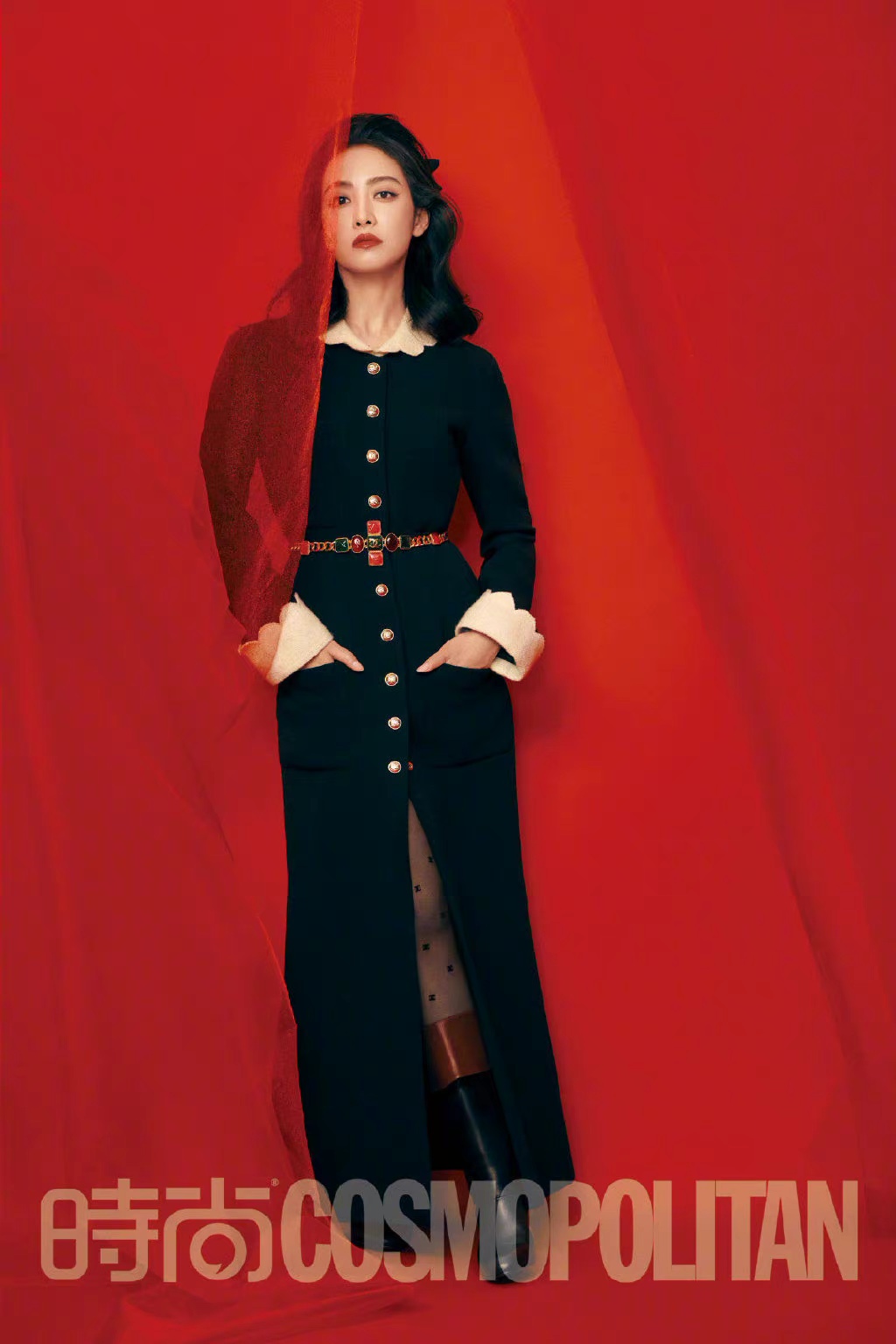 宋茜会穿白色西装御姐范儿衣品,宋茜迷人复古风图片