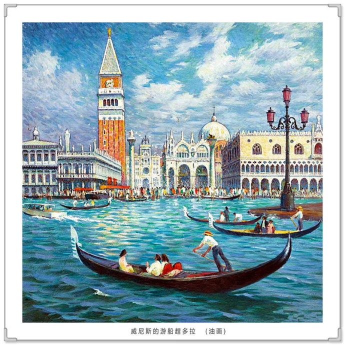 文化高级感十足的青绿山水画,古典山水写实油画作品