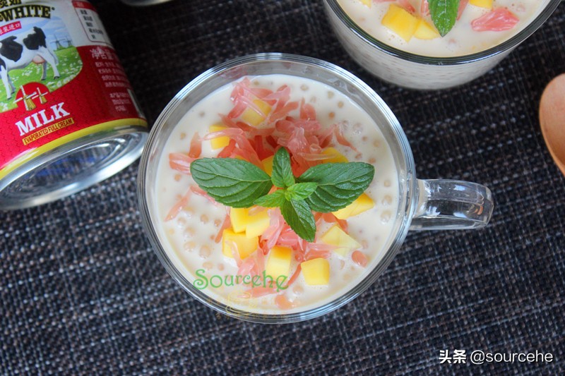 港式甜品杨枝甘露做法,夏季最in的甜品杨枝甘露