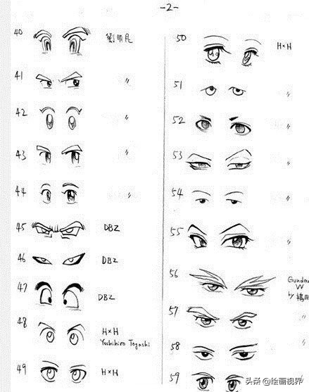 眼睛怎么画新手手绘小学生,二次元眼睛画法马克笔手绘