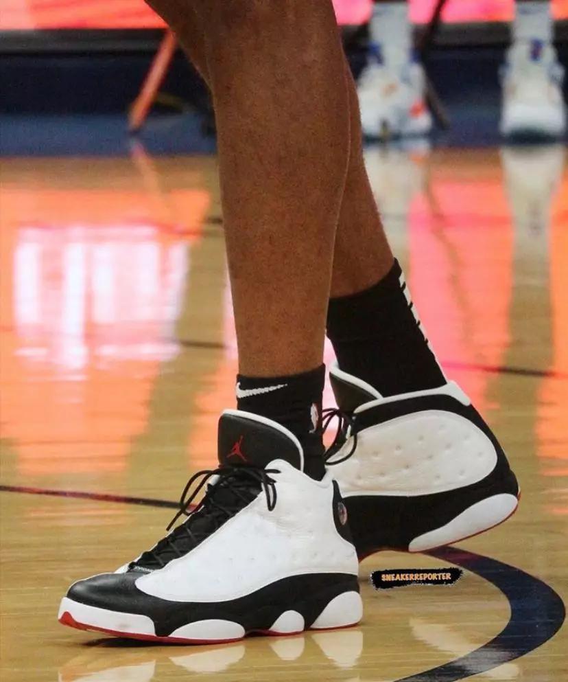 nba杰伦布朗上脚球鞋,nba球星上脚布朗尼1代