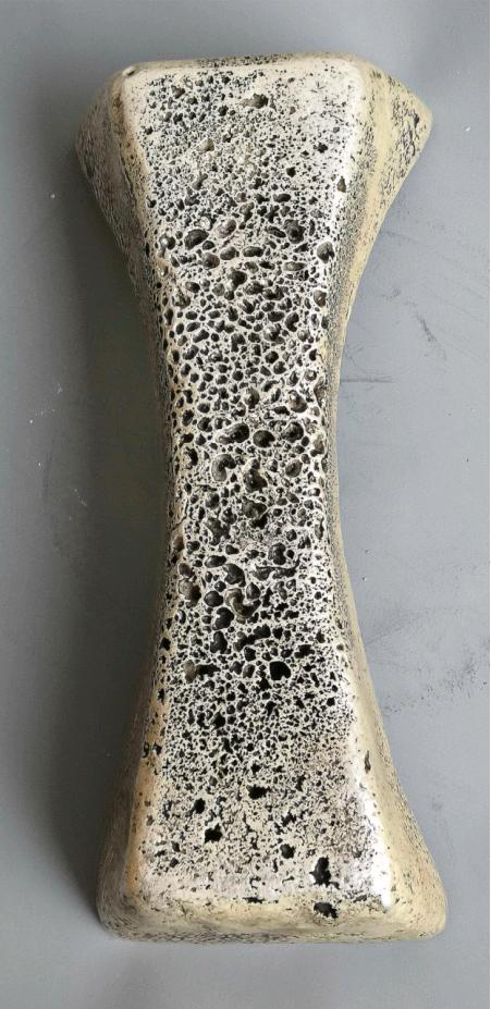 原创丨极为罕见的明朝蕲水县解正德七年分折禄米银亚腰形元宝