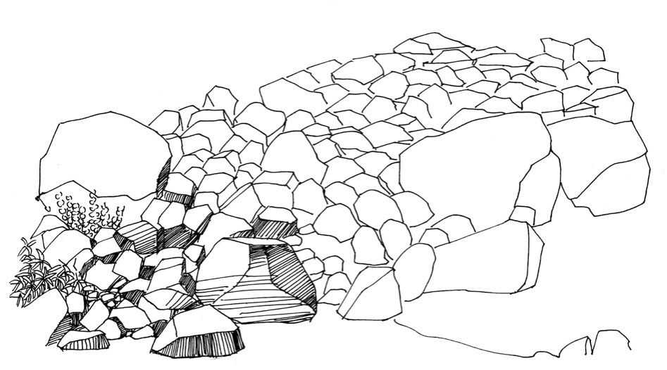 钢笔画石头画法,汤问钢笔画石头入门