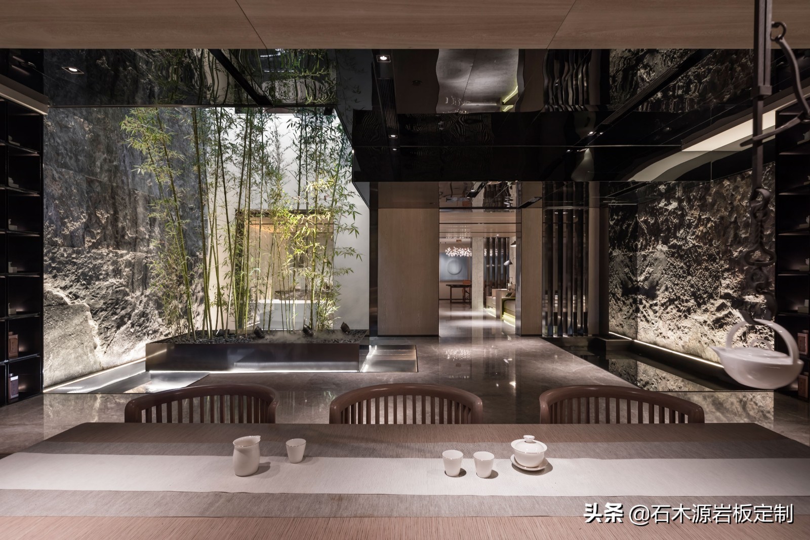 现代绿色自然屋,全屋岩板轻奢风格