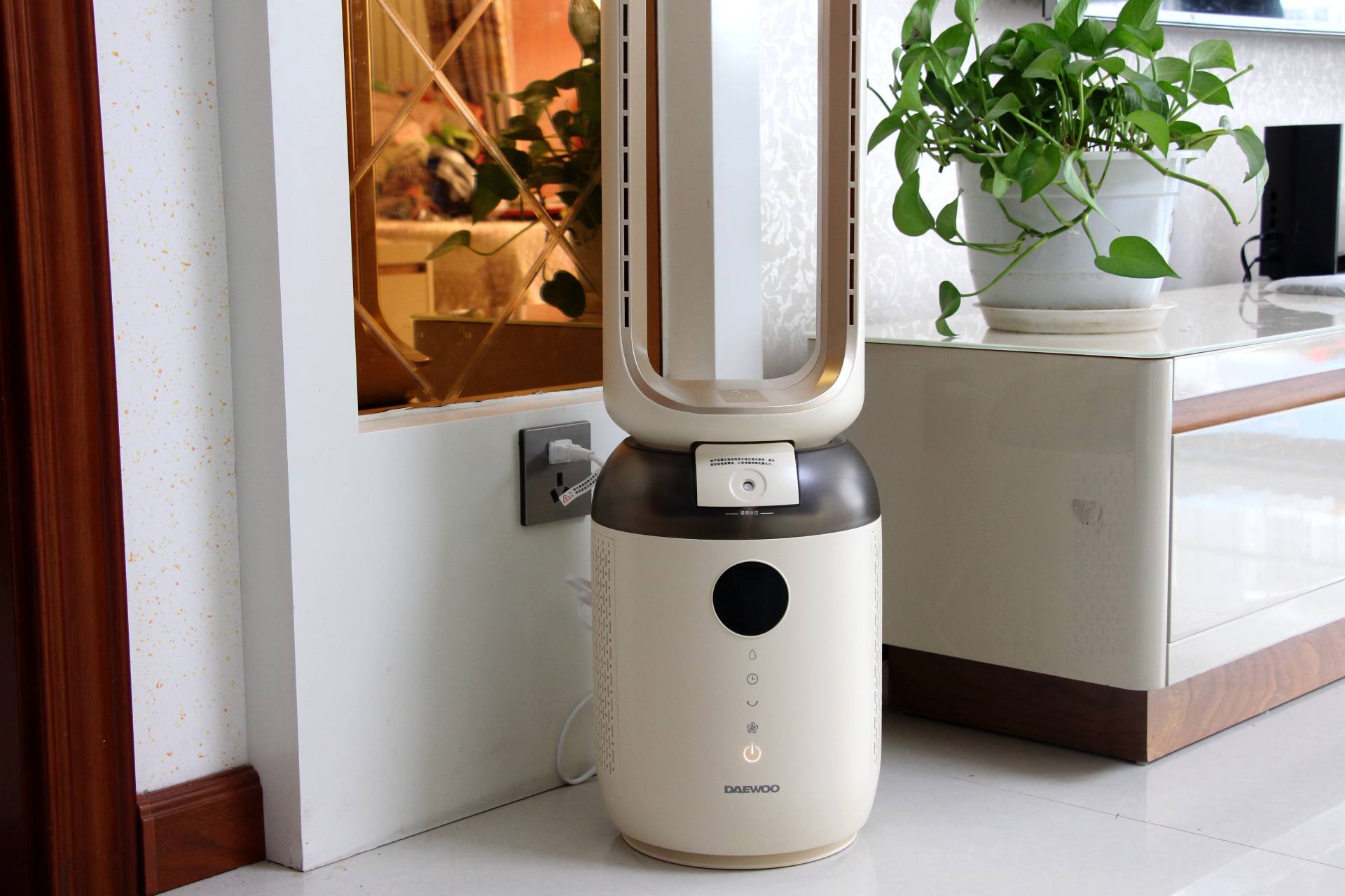 大宇无叶风扇净化空气,大宇净化加湿无叶风扇