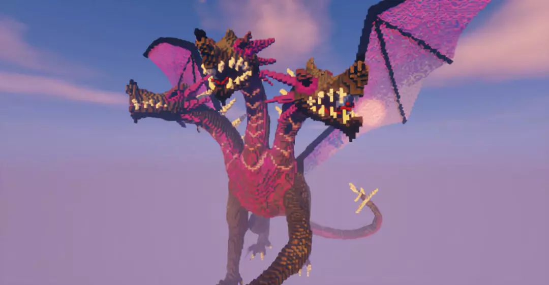 我的世界格子画龙,我的世界双头光龙怎么画