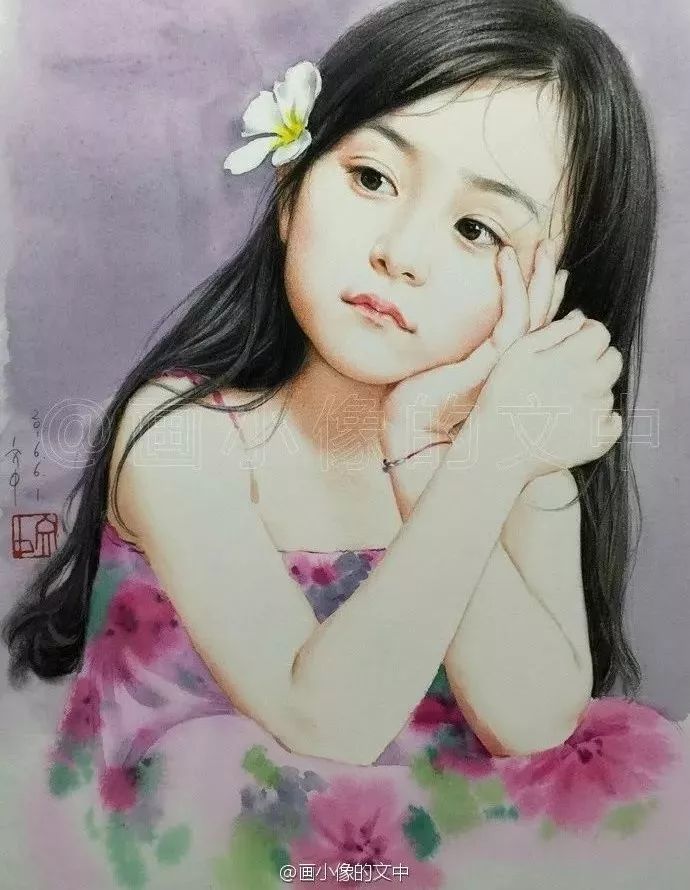 比起打印画，美院毕业的他，笔下这种彩铅水彩画才好看哭了~