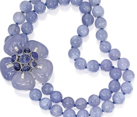 公爵夫人项链图片,温莎公爵夫人蓝玉髓项链