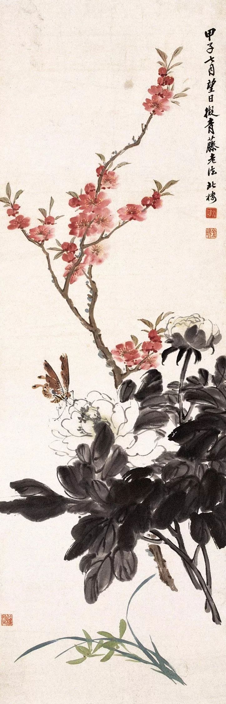 他45岁之前以临摹为主，46岁后创作即达高峰