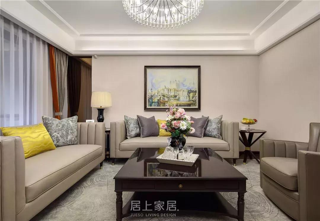 居上软装｜中房颐园188㎡现代美式实景案例赏析