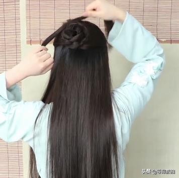 改良版汉服发型简单编发,汉服编发教程配流苏飘带小孩儿