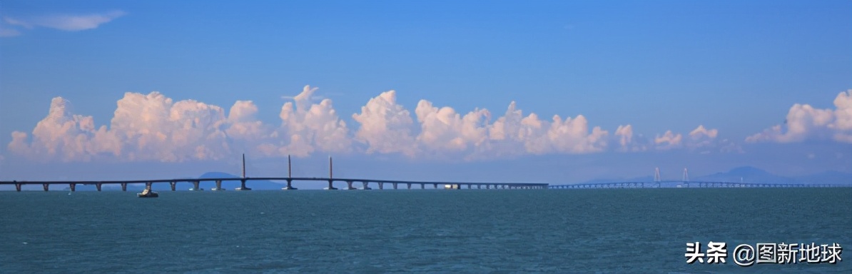 港珠澳大桥俯瞰全景真的太壮观了,港珠澳大桥人工岛俯瞰全景图